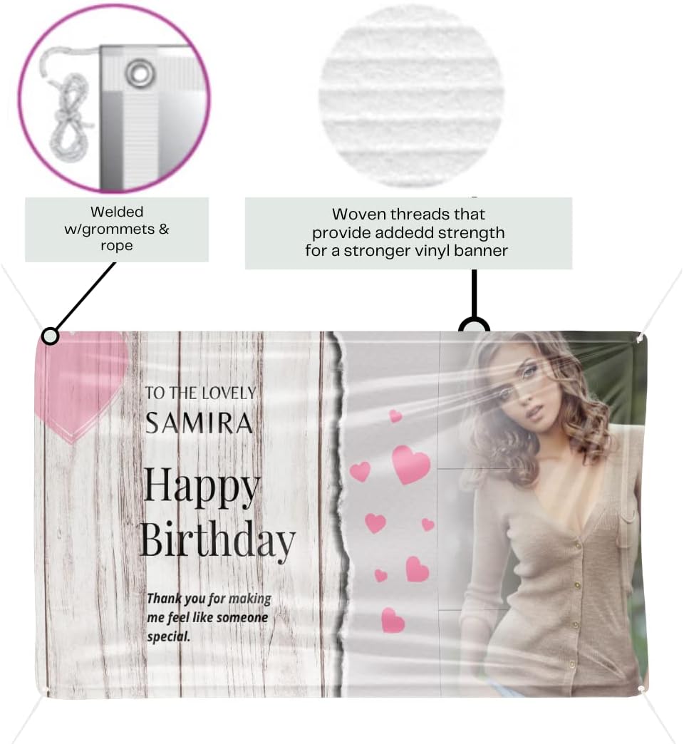 Cartel de feliz cumpleaños, pancarta de cumpleaños personalizada, decoración de fiesta, fiesta de cumpleaños, regalo de cumpleaños, pancarta grande