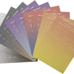 10 hojas autoadhesivas de color degradado, pestañas de índice de calendario mensual para planificadores, diarios, cuadernos, agendas y 10 hojas autoadhesivas de color degradado, pestañas de índice de calendario mensual para planificadores, diarios, cuadernos, agendas y