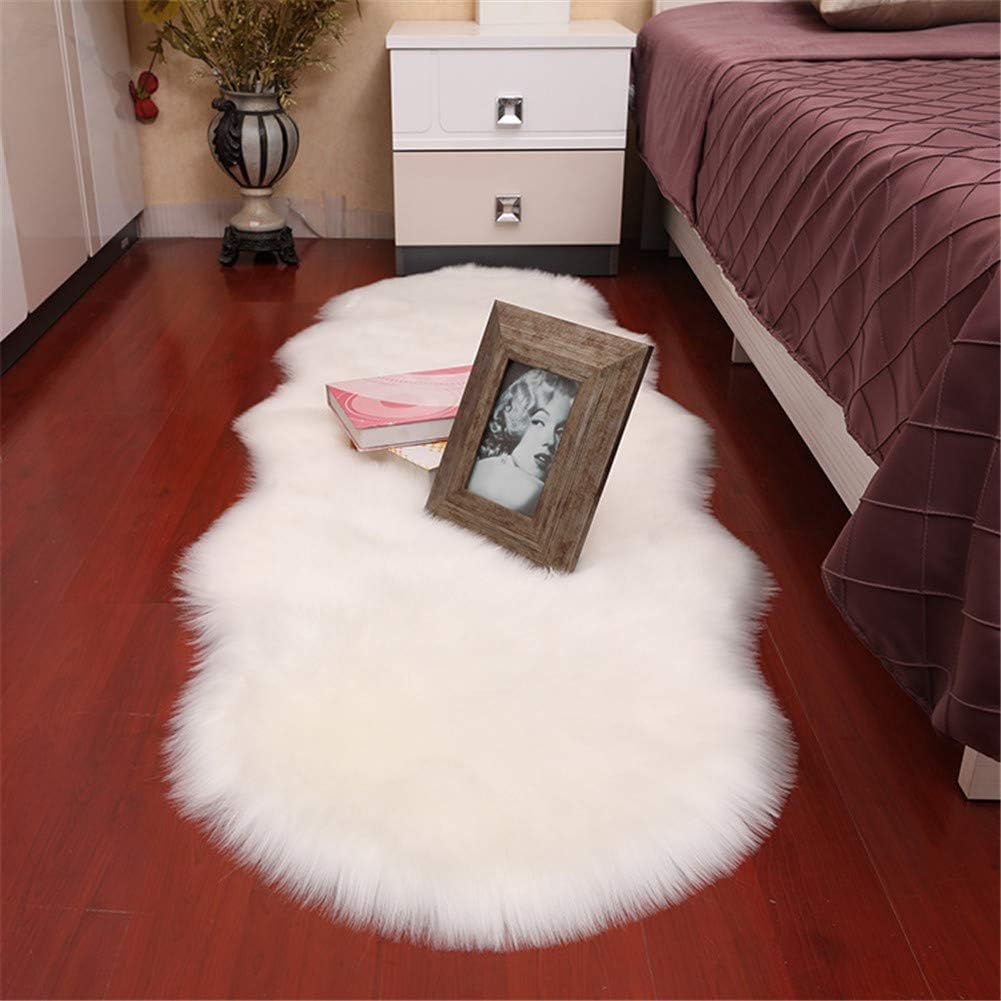 Dikoaina – Cubierta clásica de piel sintética de oveja para silla, suave, para sofá, asiento de taburete, tapete de piel sintética para sofá de