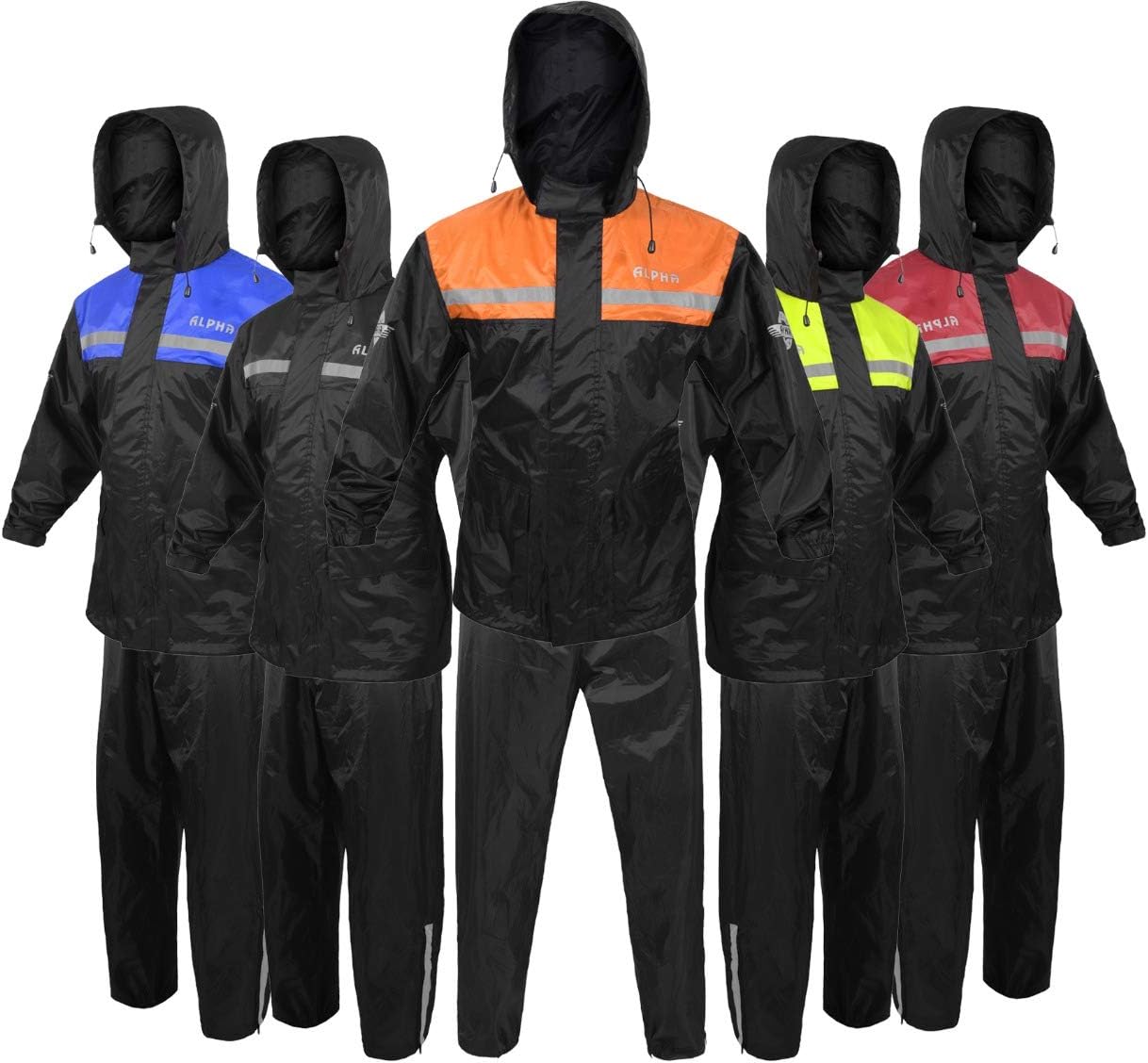 Alpha Cycle Gear – Traje de lluvia para hombre y mujer, chaqueta y pantalón, diseño reflectante e impermeable