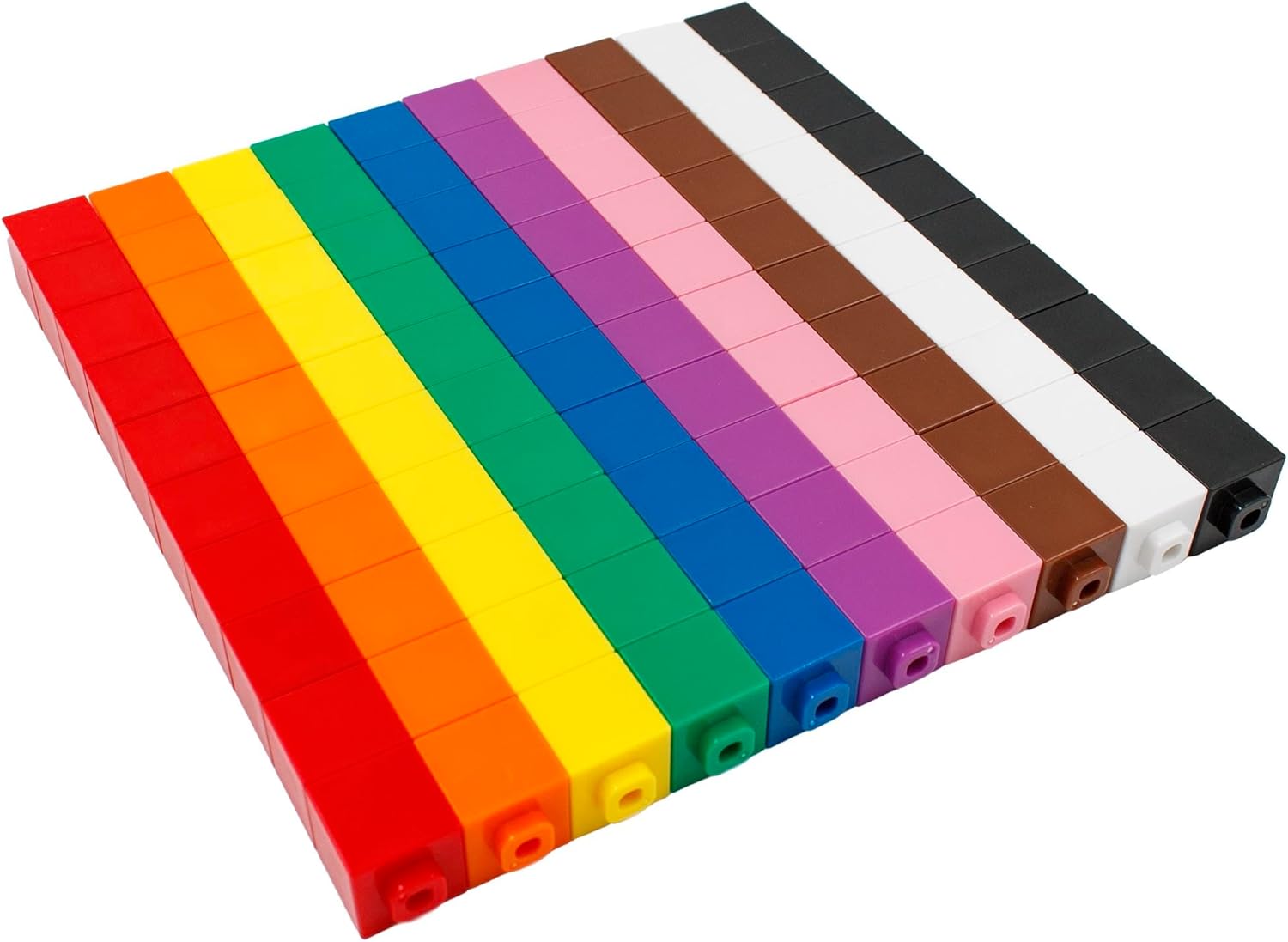 Junior Learning 100 Mathcubes – Paquete de 100 cubos multicolores, construye y aprende, aprendizaje y desarrollo práctico de matemáticas, niños a