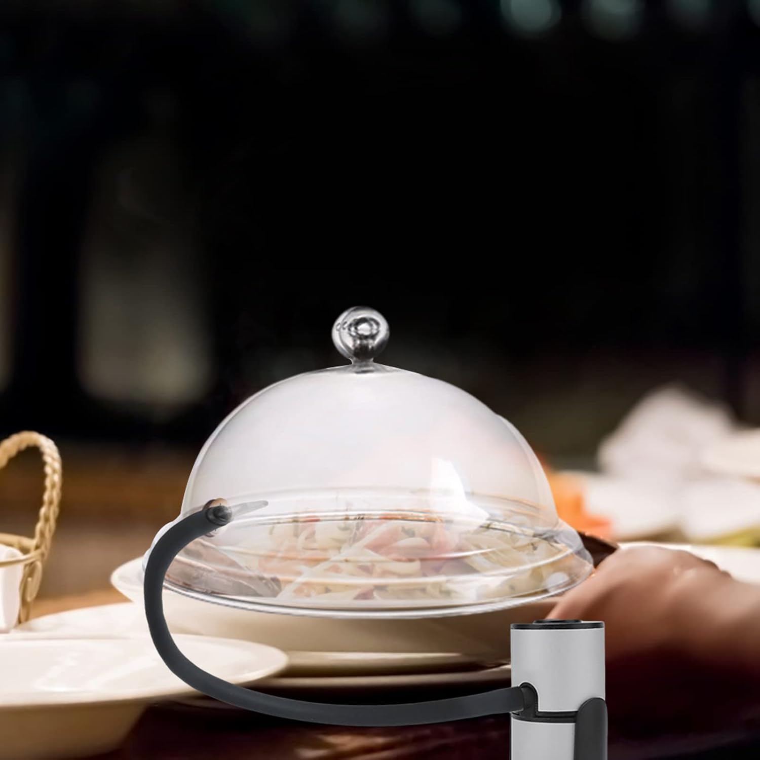 Cloche – Tapa de cúpula para infusor de humo  Fundas para tazas de armas, tapas de bebidas de cóctel, infusor de pistolas de ahumador, accesorio de
