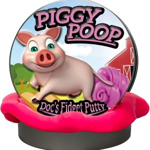 GearsOut Piggy Poop Fidget Masilla para aliviar el estrés, terapia de masa, juguete terapéutico rosa en lata de metal, divertido para oficina, GearsOut Piggy Poop Fidget Masilla para aliviar el estrés, terapia de masa, juguete terapéutico rosa en lata de metal, divertido para oficina,