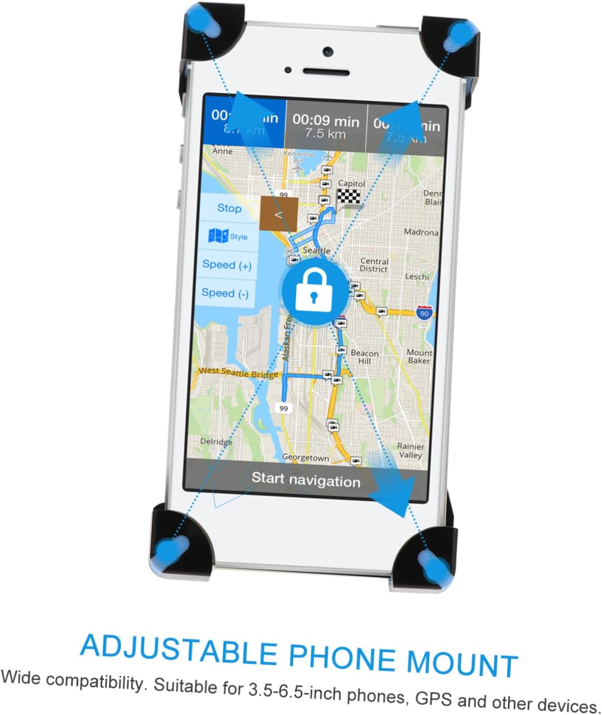 Soporte de teléfono de plástico para bicicleta, soporte para teléfono celular, manillar, soporte para manillar, soporte para manillar de bicicleta,