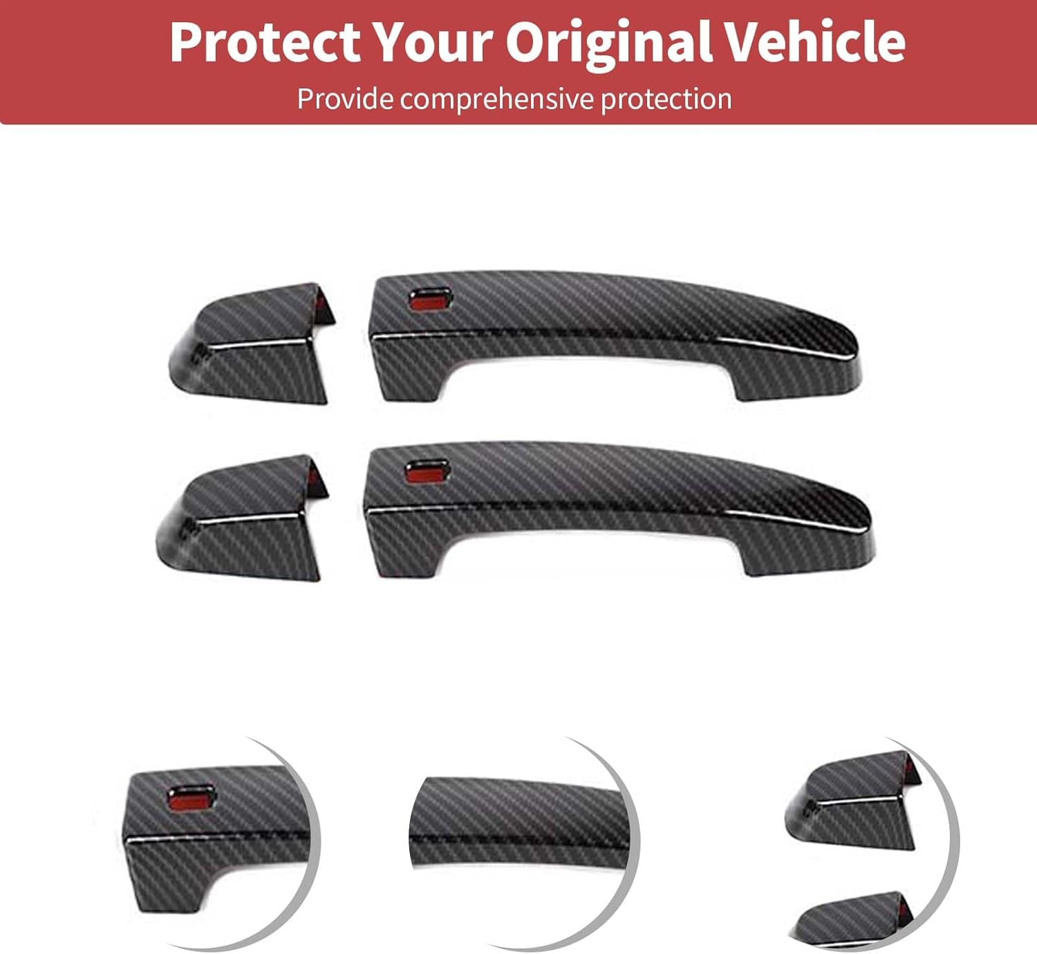 CheroCar Compatible con la manija exterior de la puerta de Camaro, accesorios de decoración exterior compatibles con Chevrolet Camaro 2016-2023,