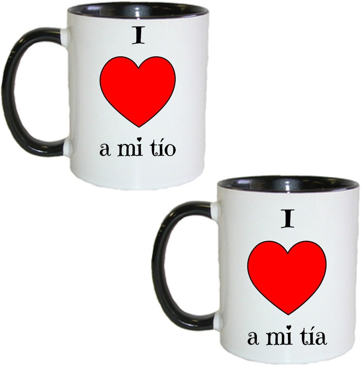 Taza En Espanol para Yo Amo a Mi TIOTia Taza En Español De Chocolate Café O Te (2 Bw)