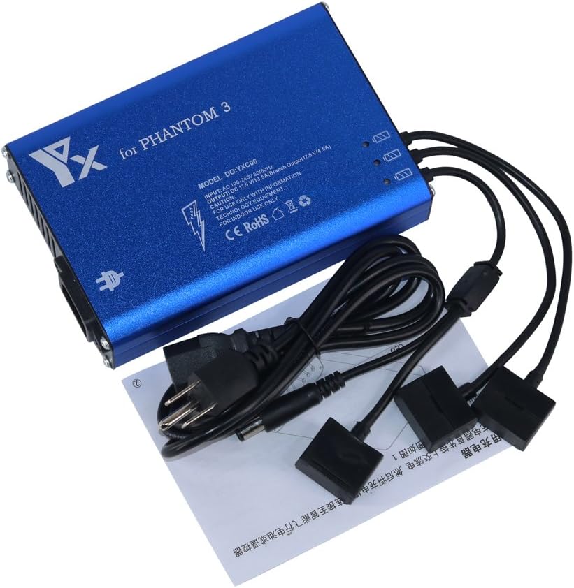 Tercel Cargador de batería para DJI Phantom 3 SE Standard Professional Advanced Drone y Phantom 3 ProAdv mando a distancia, múltiples concentradores