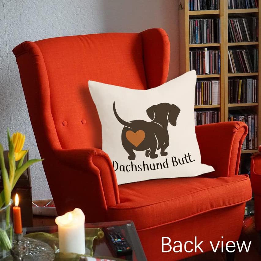 Fundas de almohada reversibles de perro salchicha  Regalos de perro salchicha para mujeres, regalos de perro Wiener, almohadas decorativas para