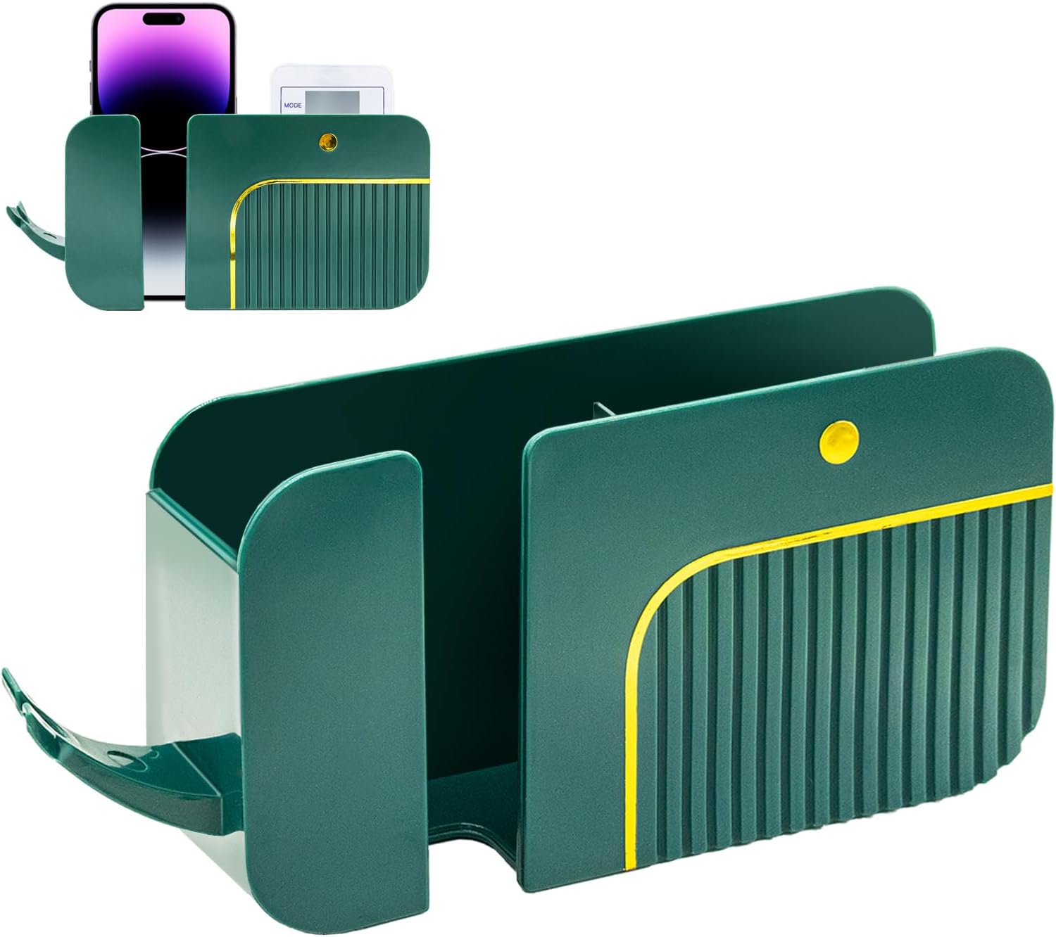 Soporte de pared para teléfono, soporte adhesivo para control remoto, soporte de carga de teléfono montado en la pared, soporte remoto para mesita