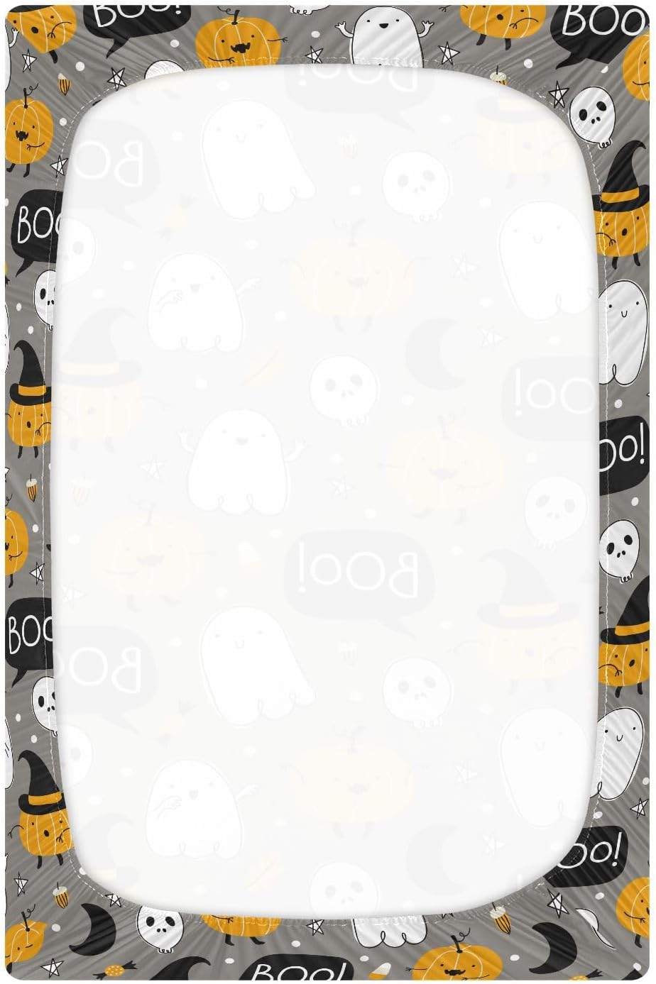 Sábanas de cuna para niños, Halloween, calabaza, fantasma, caramelo, bebé, niña, para cuna, sábanas neutras ajustadas, colchón de cuna, suave y