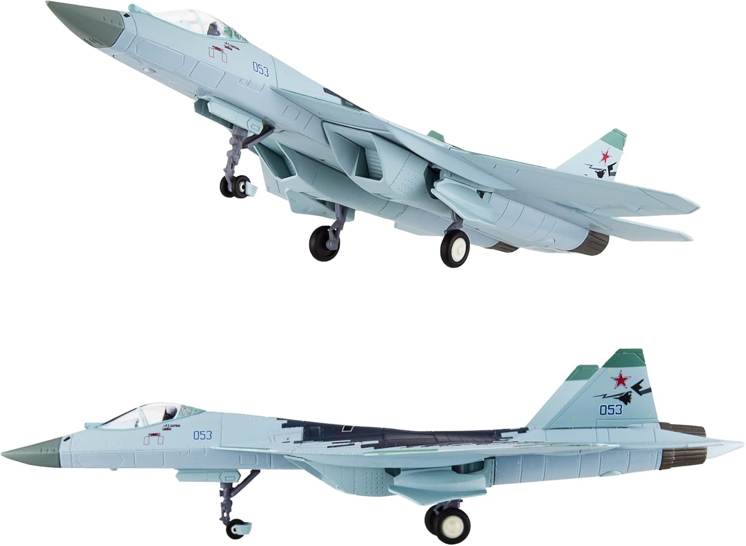 Fighter Jet Modelo 1100 Escala SU-57 Modelo fundido a troquel Aviones Modelo de aviones de combate Falcon Fighter Modelo pintado a presión Modelo de
