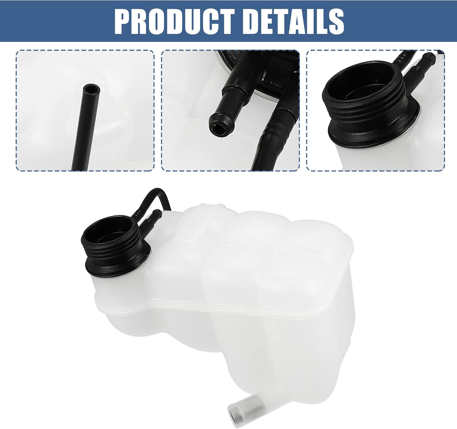 X AUTOHAUX Tanque de depósito de radiador de refrigerante PCF101410 Botella de expansión de desbordamiento de refrigerante para tierra para Rover