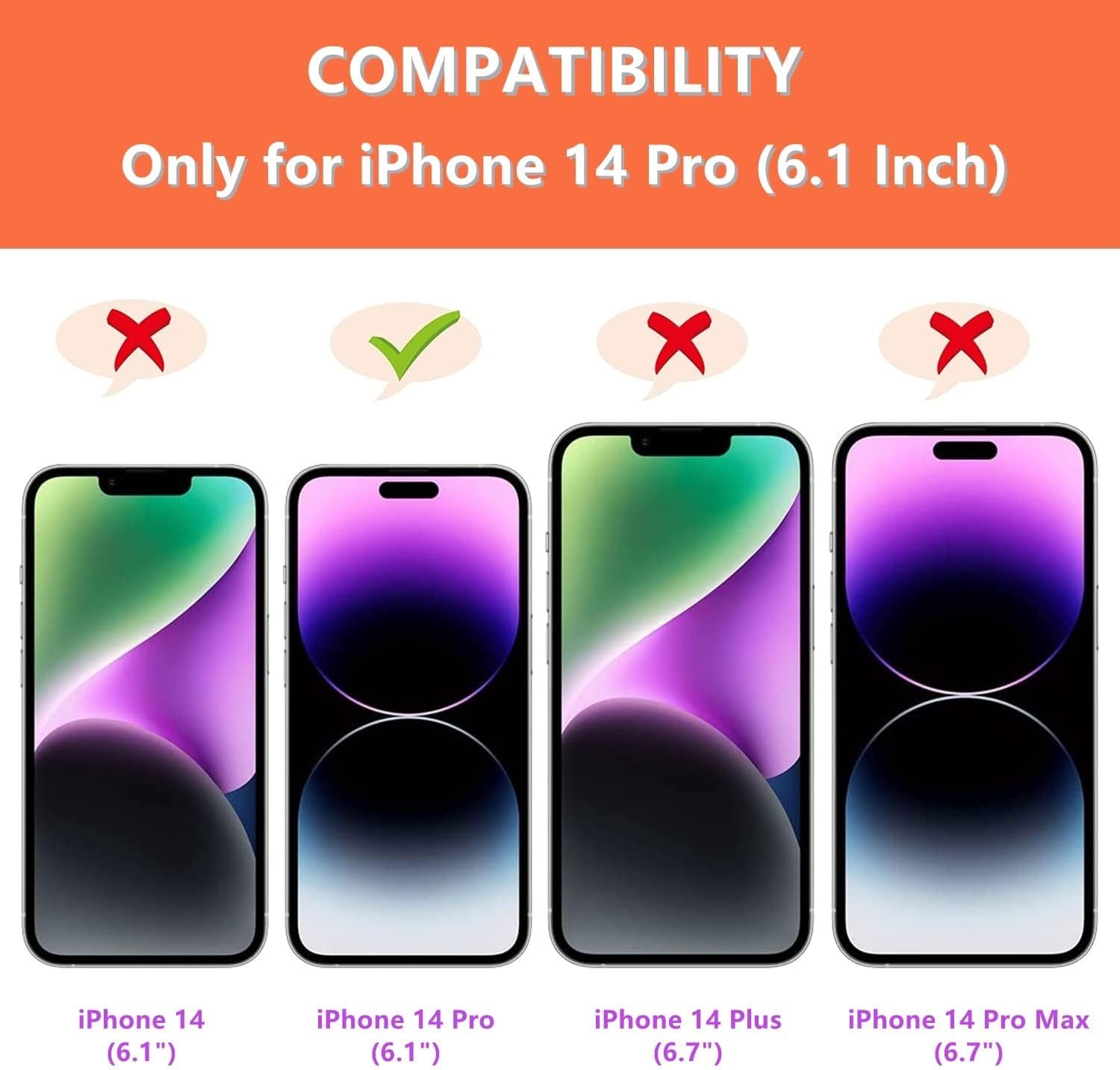 iCoverCase Funda tipo cartera compatible con iPhone 14 Pro con ranuras para tarjetas y correa para la muñeca, piel sintética, doble cierre