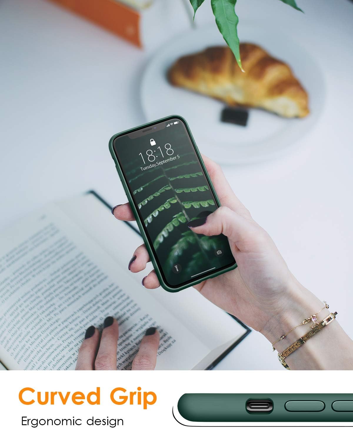 DTTO – Carcasa de silicona compatible con iPhone XR (serie Romance) con protección híbrida para iPhone XR de 6,1 pulgadas  15.49 cm.