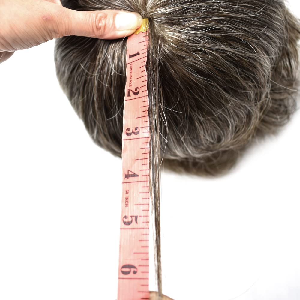 Toupee – Piezas de pelo suave y duraderas para hombres, 100% atadas a mano, sistema de reemplazo de postizo humano real, 8 x 10 pulgadas, piel