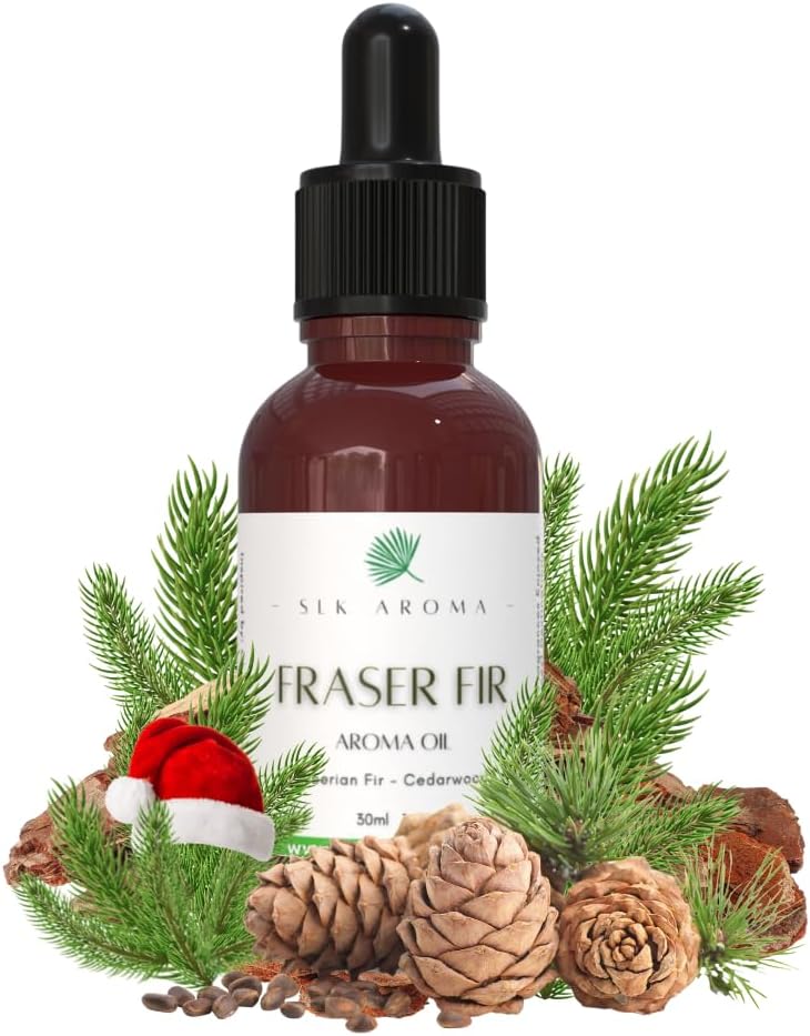 Aceite aromático Fraser FIR para difusores – El olor fresco de los árboles de Navidad y las fiestas – Mezcla de nicho de abeto siberiano, cedro del
