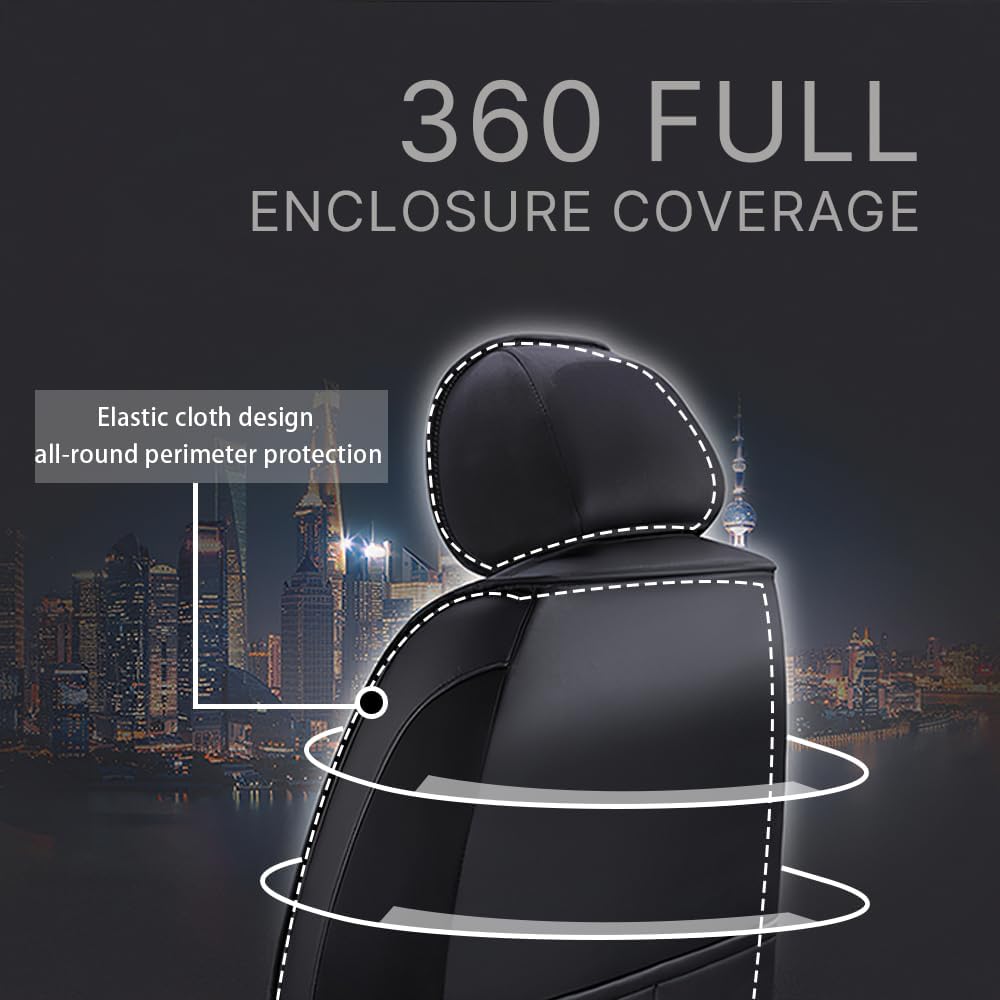 POOUOO Funda de asiento de automóvil para Audi Q8 2000-2023, funda de asiento deportivo impermeable y resistente al desgaste, protector de asiento