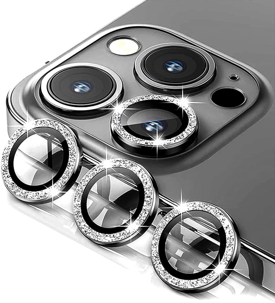 Protector de lente de cámara para iPhone 14 PROiPhone 14 Promax Bling Diamond Funda de cámara de vidrio templado, accesorios de decoración de cámara