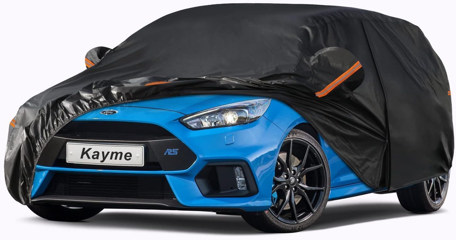 Kayme – Cubierta impermeable resistente de 7 capas pautomóvil apta ptodo clima, protección pexteriores contra lluvia, rayos UV, ccremallera, ajuste