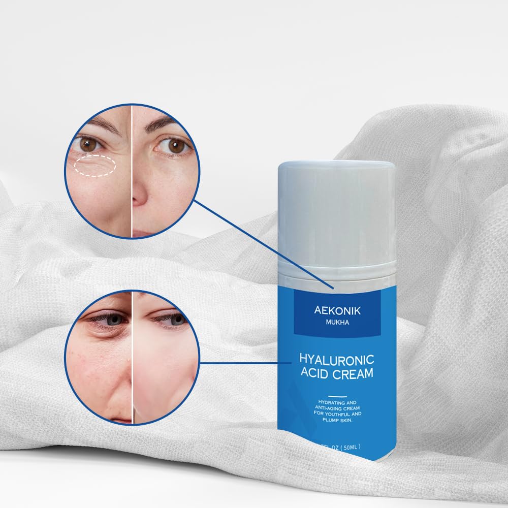 Suero facial de ácido hialurónico – Hidratante facial con vitamina A, E, C, té verde, ácido hialurónico y extractos de frutas – Suero