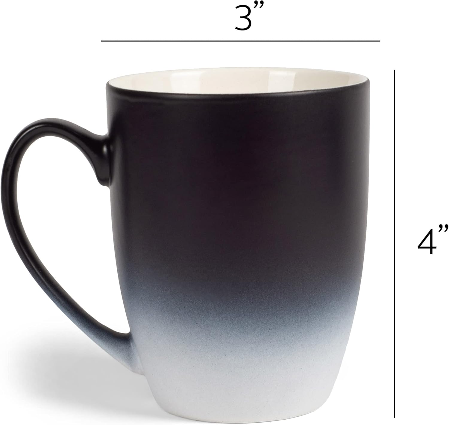 Elanze Designs Poison Skull – Taza de café de cerámica con diseño de calavera de dos tonos, color blanco y negro mate, 12 onzas