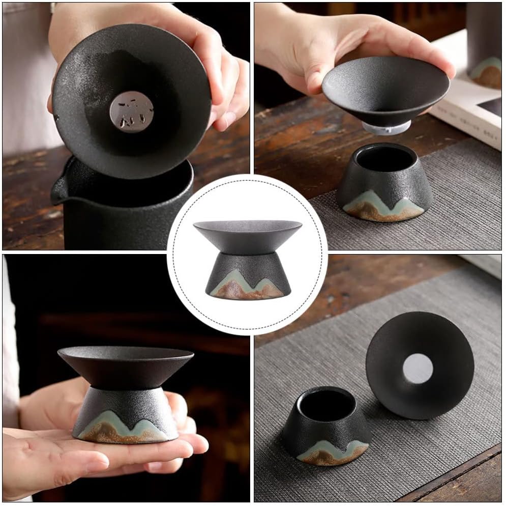ULTNICE Infusor de taza de té de malla, infusor de filtro de té, colador de té cerámica suelta, malla de té, infusor de té chino, utensilios de té