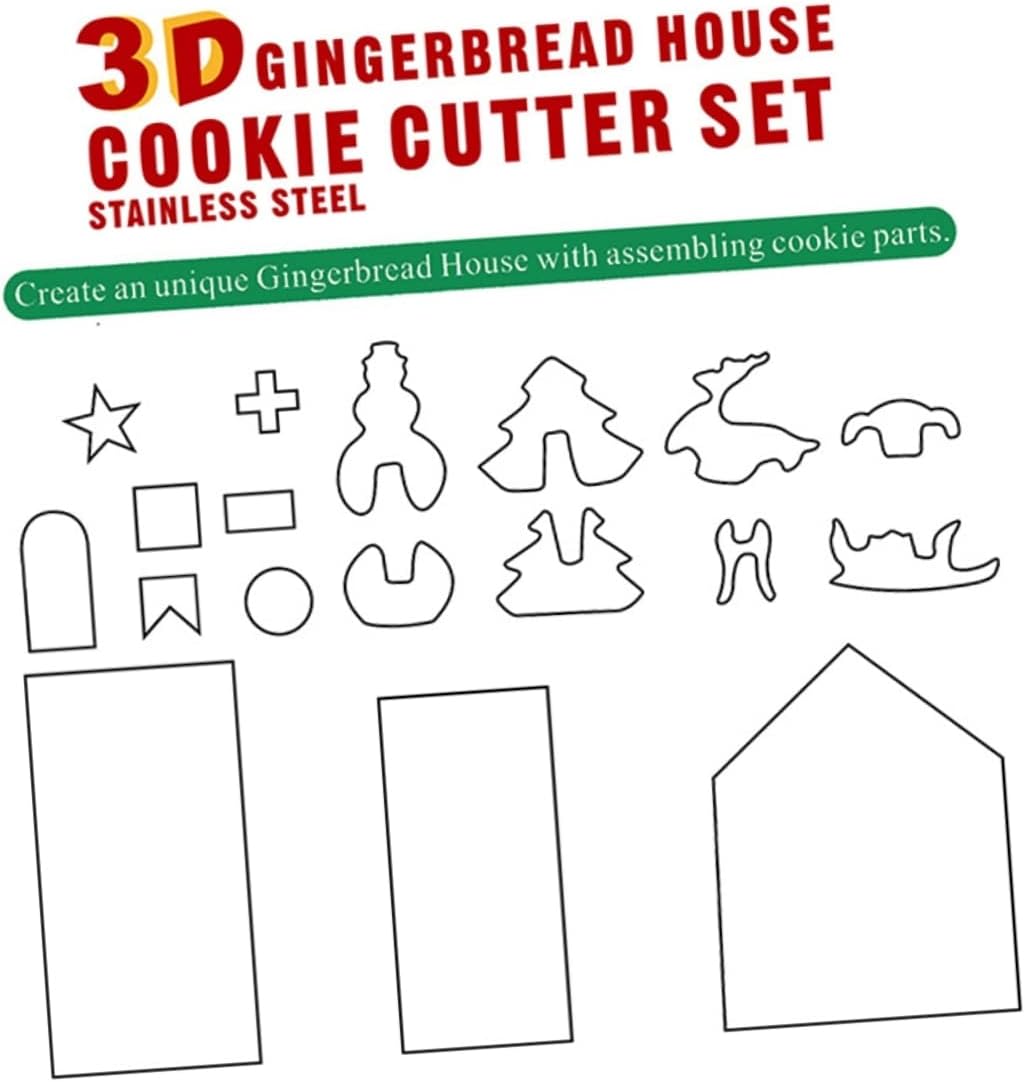 ABOOFAN 36 Pcs Gingerbread Cookie Cutter Christmas Baking Cutters Cookie Cutters for Baking Christmas Cookie Cutter Reindeer Cookie Cutters Xmas