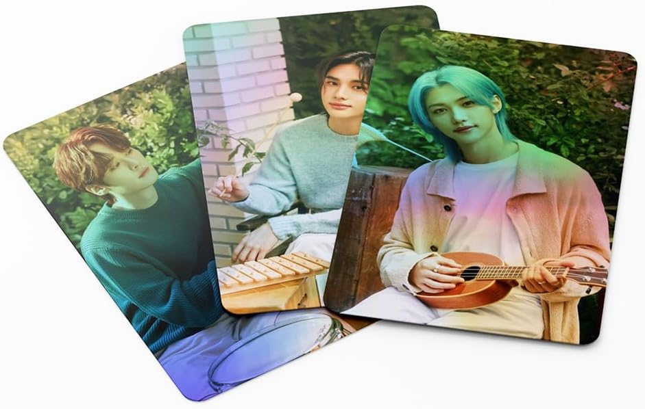 Stray Kids – Tarjetas de fotos láser, 55 unidades, 2023 para niños callejeros NACIFIC, juego de tarjetas láser Lomo Kpop, regalo para fanáticos que