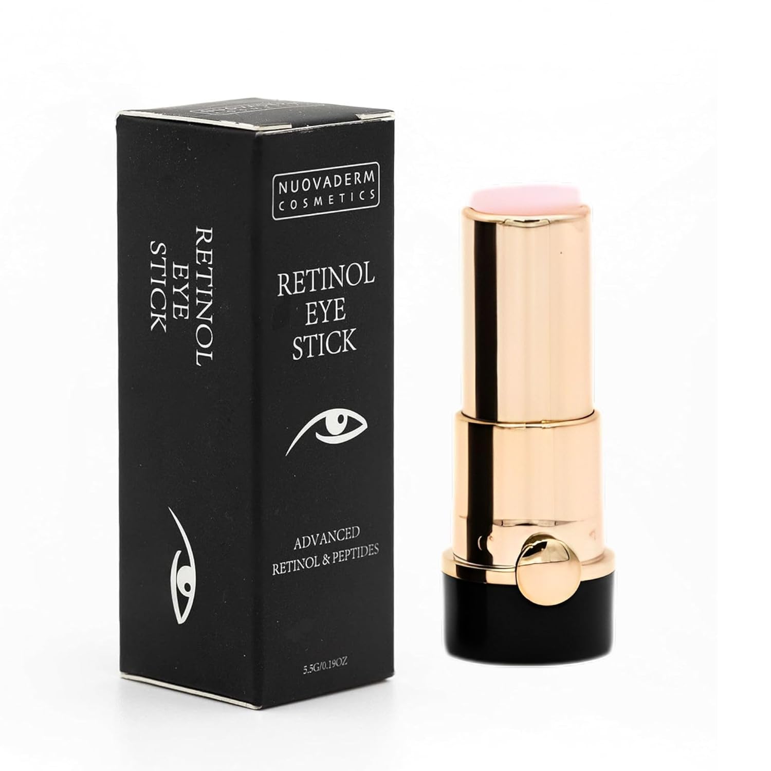 SLT – Lápiz de ojos con retinol, crema iluminadora para ojos + péptidos, cuidado de la piel para líneas finas, arrugas, ojeras e hinchazón, gel