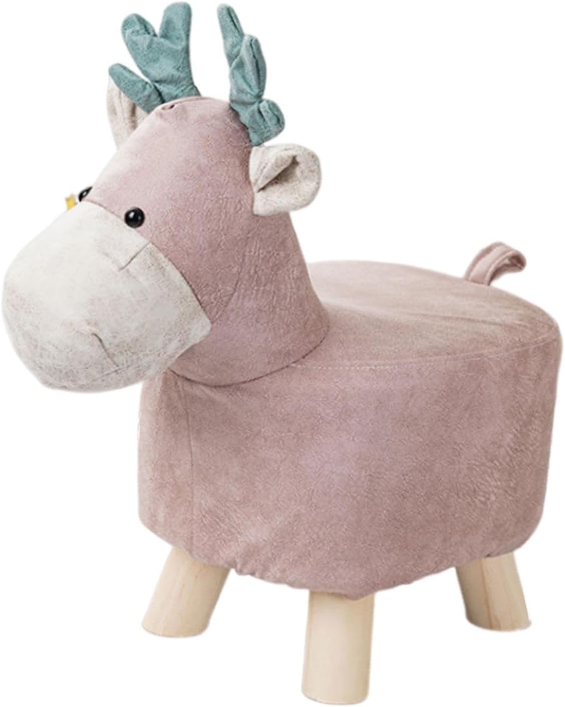 Reposapiés de animales, otomano, decoración de habitación, banco de ciervos para sala de estar, porche, sala de juegos, rosa