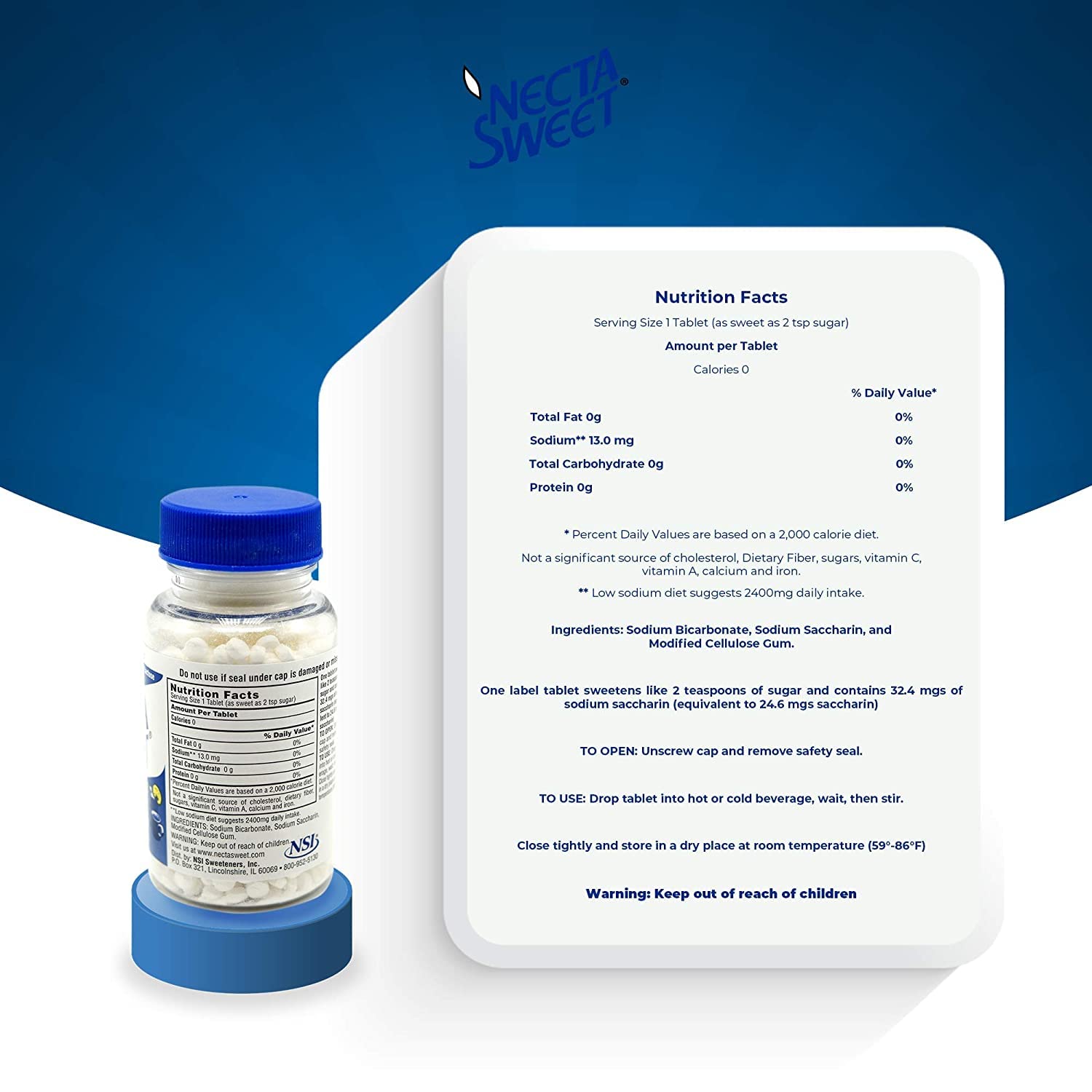 NECTASWEET SUGAR SUB TB 0.5 GR 1000