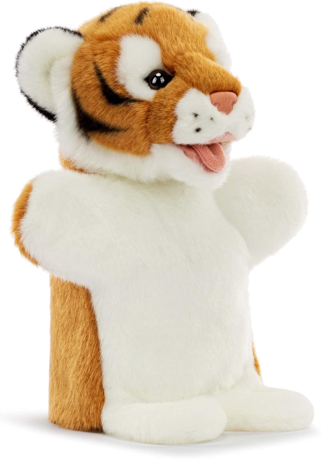 DEMDACO Animalcraft – Marioneta de peluche de peluche naranja y negro, 11 pulgadas