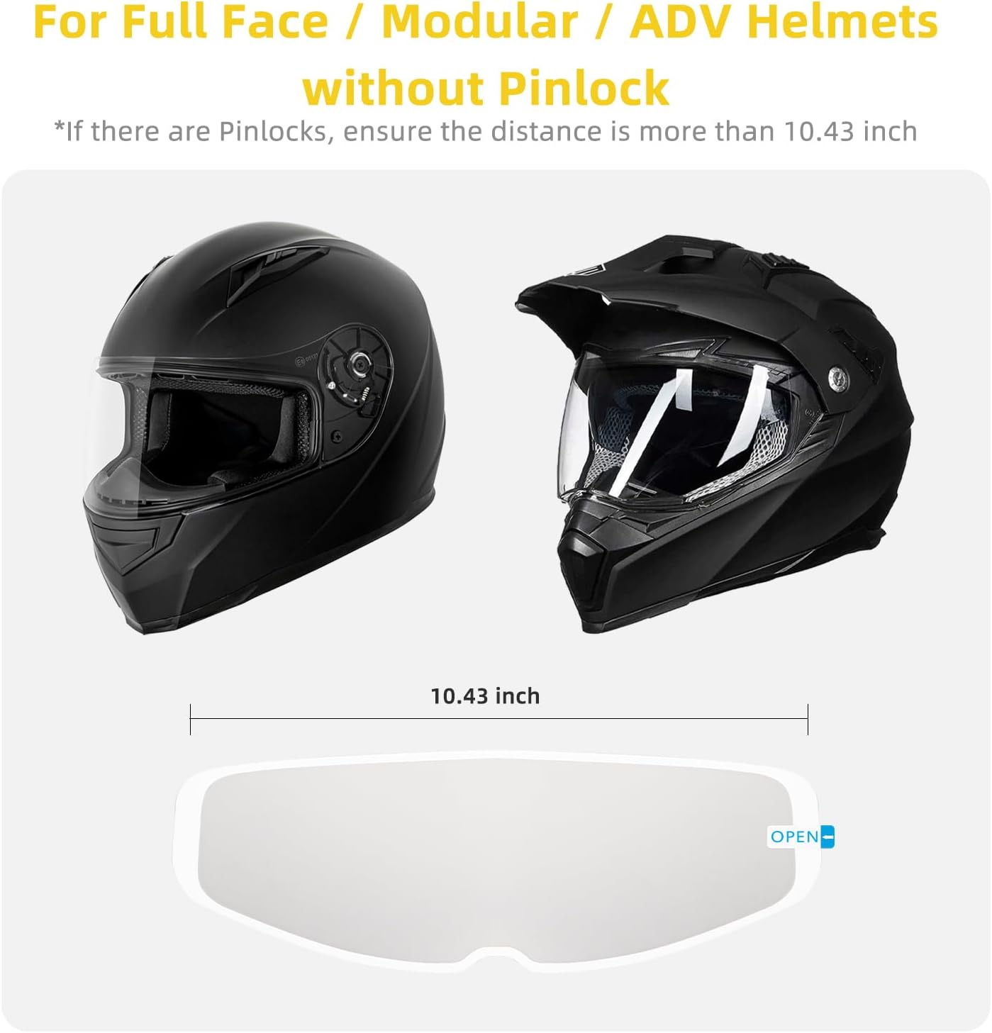 Soman Película adhesiva universal antivaho para casco de motocicleta, 1 paquete antivaho para casco de motocicleta, compatible con RF1200 X14 XD-4