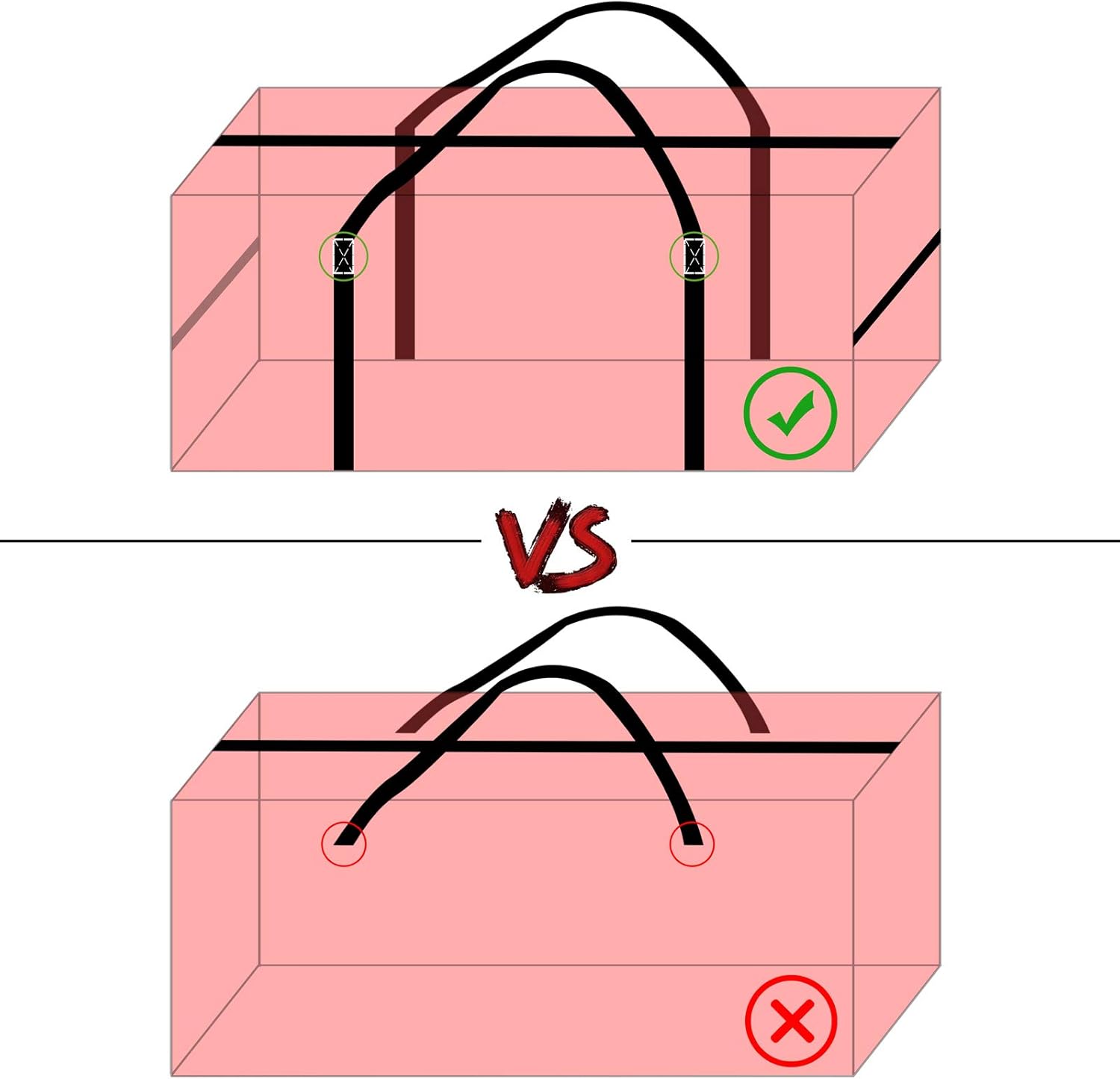Bolsa de almacenamiento grande y resistente para árbol de Navidad, se adapta a árboles desmontados de hasta 9 pies, 65 x 15 x 29 pulgadas, bolsa de