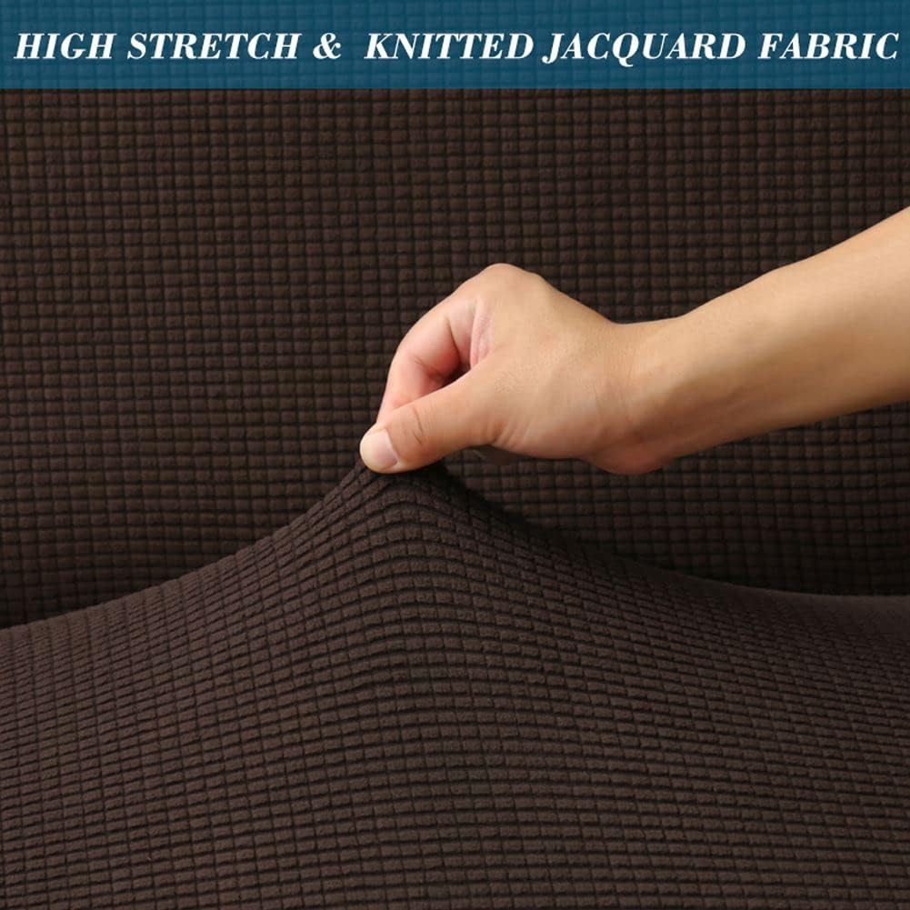 Funda elástica para futón sin brazos con falda de punto jacquard para sofá cama, lavable a máquina, funda de sofá futón, protector de muebles con