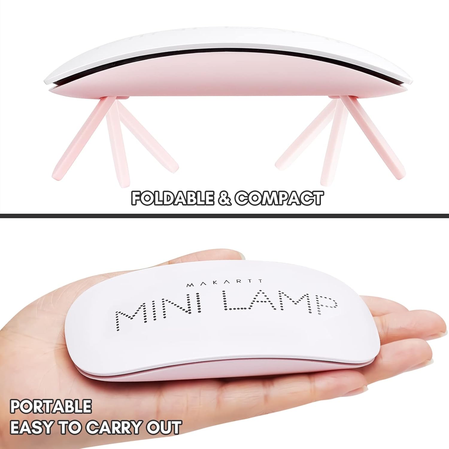 Makartt Lámpara de uñas LED UV, mini luz UV para uñas de gel, paquete con gel universal de ojo de gato arco iris, esmalte NALI de 0.3 fl oz (0.3 fl