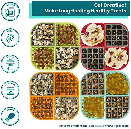 LickiMat Slomo, comederos lentos para perros, reductor de ansiedad y aburrimiento perfecto para alimentos, golosinas, yogur o mantequilla de maní.