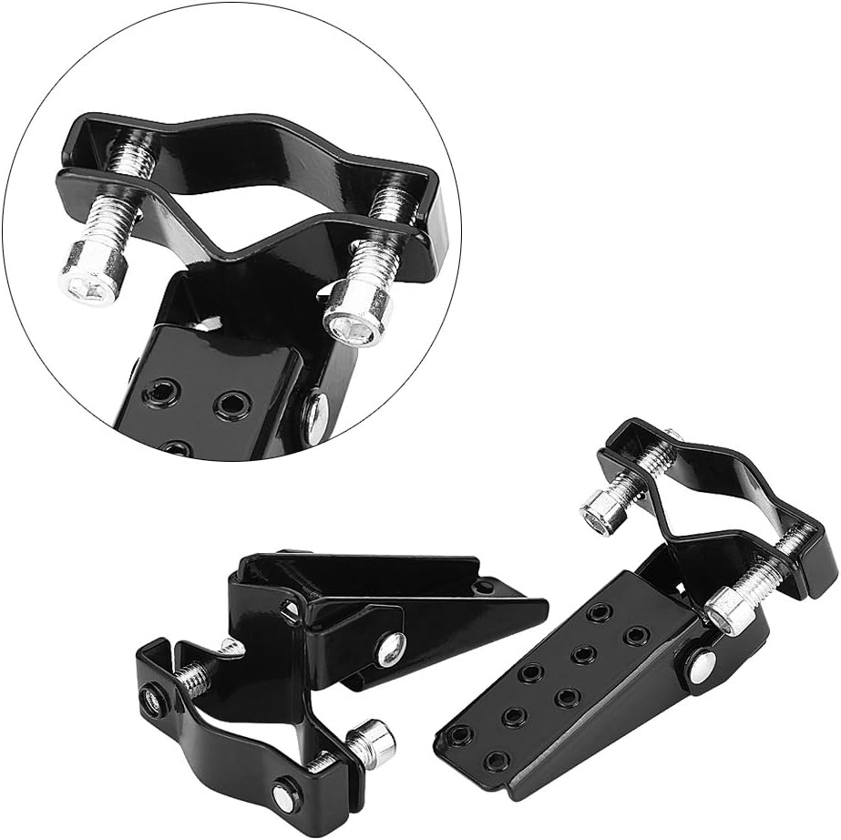 Estriberas para motocicleta, Pasajero Negro Elegante Marco de Moto de Metal para Autopista Bar Piernas Universal Rests Pedales Para Motocicletas