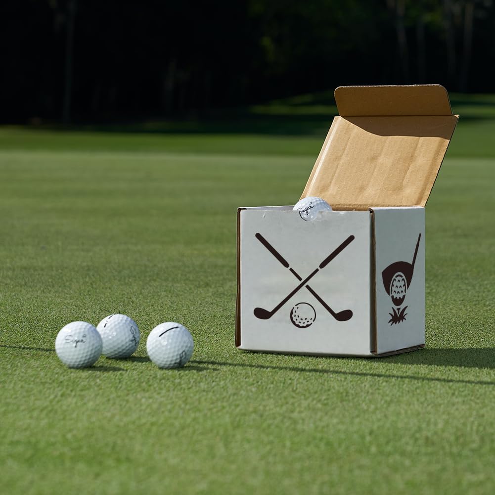 Juego de 9 plantillas de golf para carrito de golf, bolsa de golf, accesorios de golf, plantilla de pelota de golf, 6 x 6 pulgadas, material PET