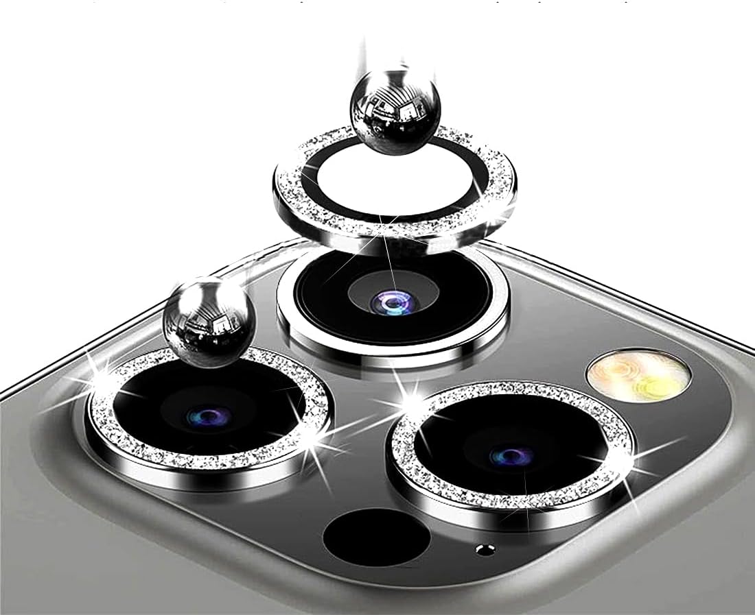 Protector de lente de cámara para iPhone 14 PROiPhone 14 Promax Bling Diamond Funda de cámara de vidrio templado, accesorios de decoración de cámara