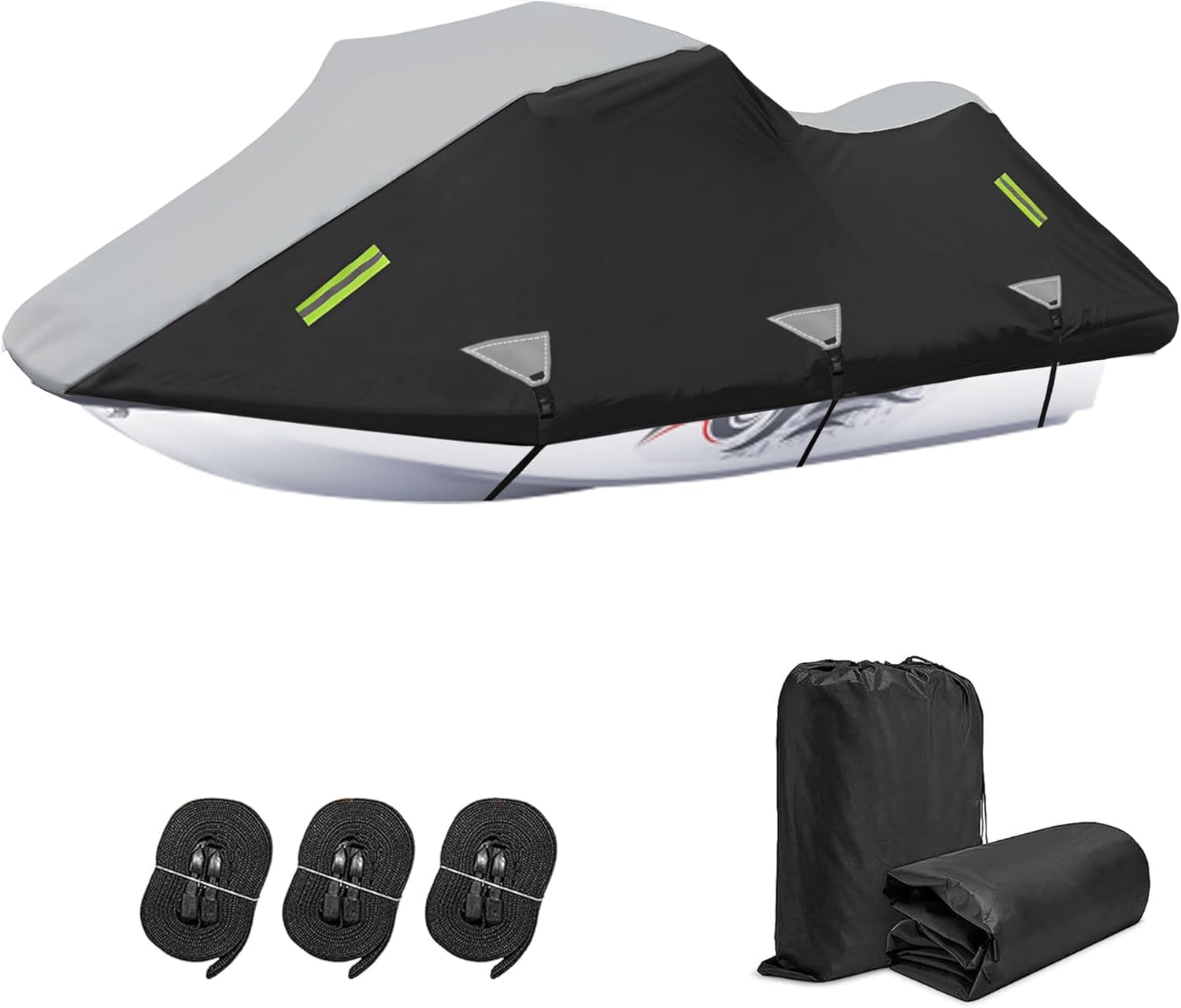 Funda para moto acuática, cubierta de moto acuática remolcable mejorada, resistente al agua y a los rayos UV, cubierta PWC resistente a la