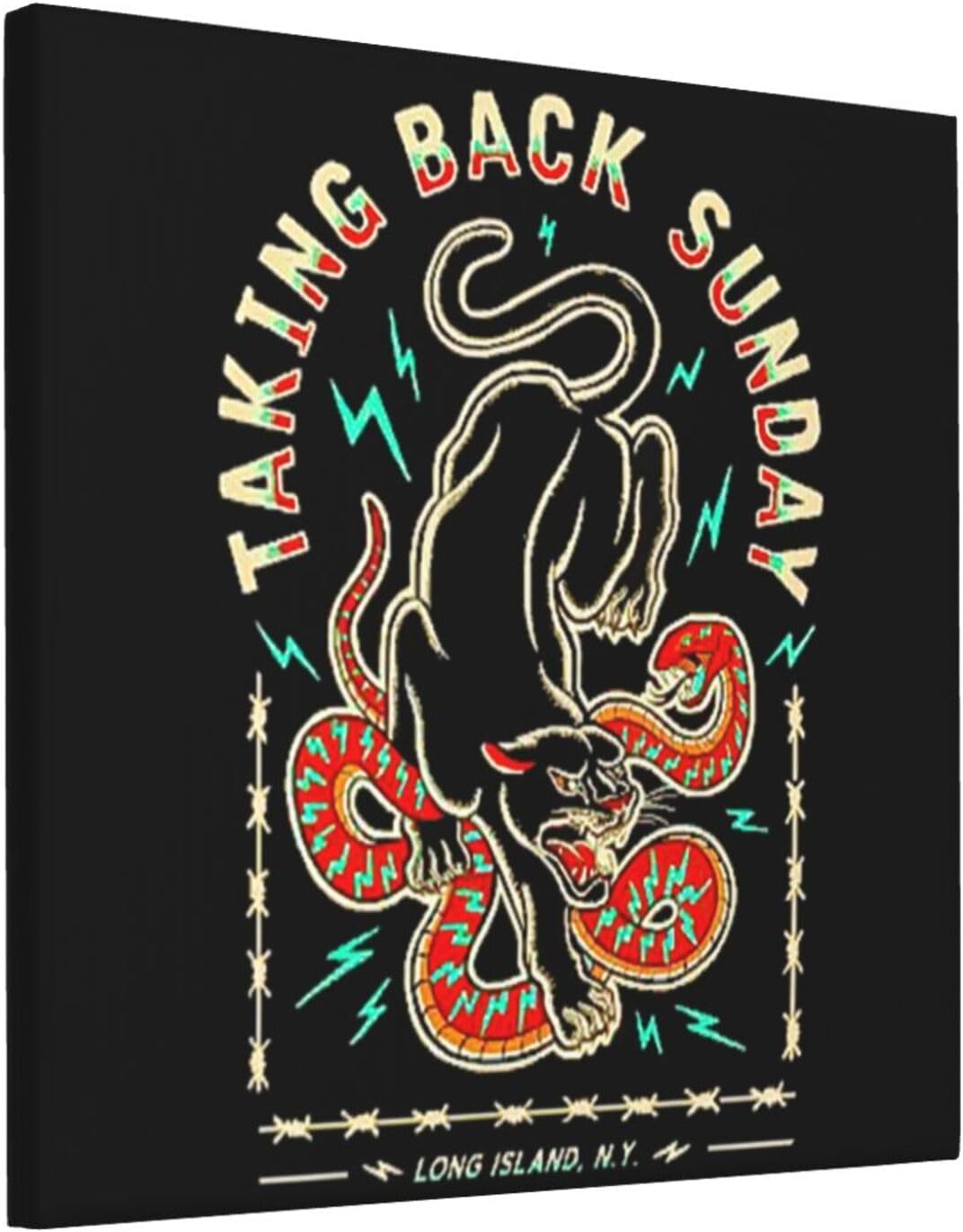 WEUED Póster artístico de Taking Rock Back Sunday Band de pintura en lienzo sin marco, pinturas decorativas adecuadas para decoración de pared del