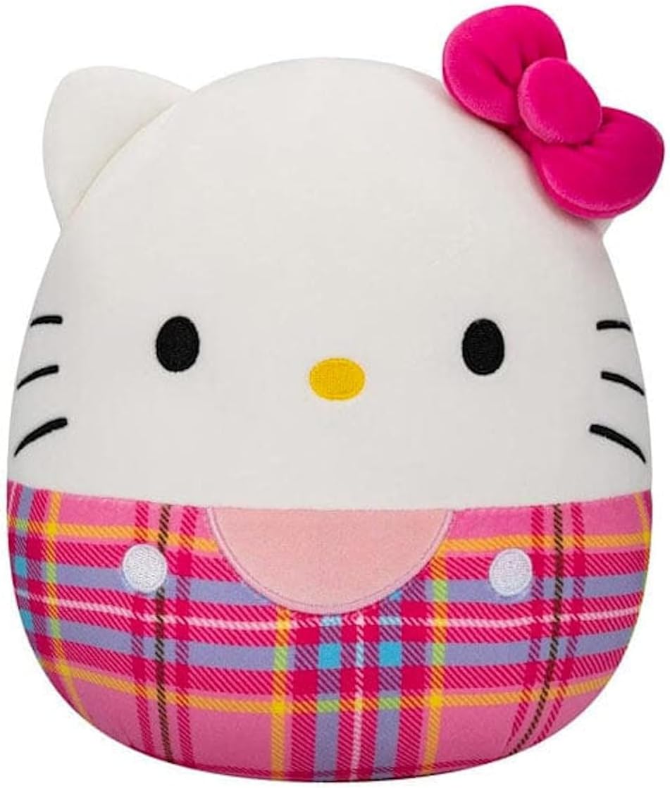 Squishmallows Cuadros rojos de Hello Kitty de 10″
