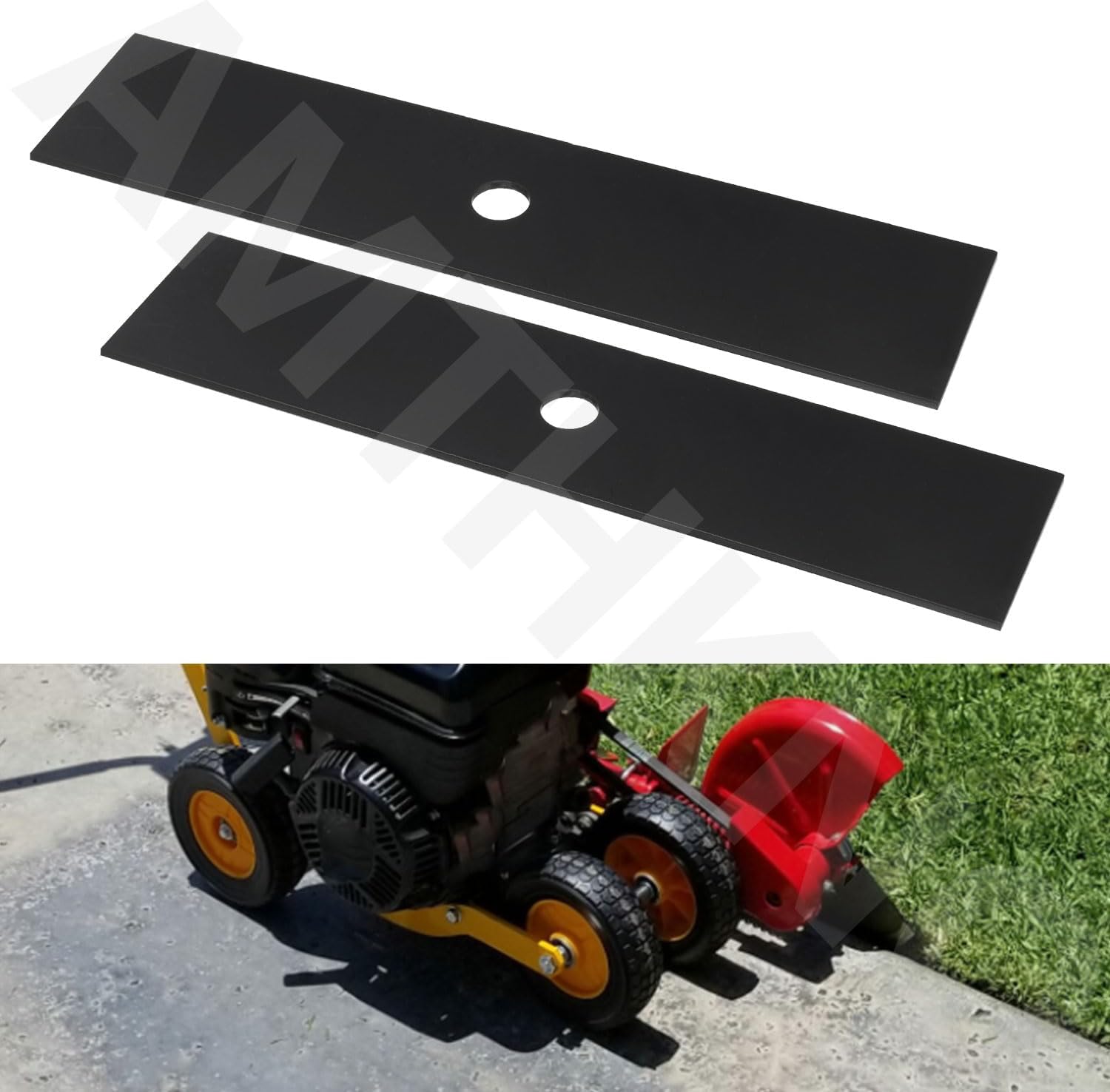 Paquete de 4 cuchillas de bordeadora de orificio central de 9 x 2 pulgadas con 12 pulgadas 2059, para bordes Mclane & Power Trim para bordes