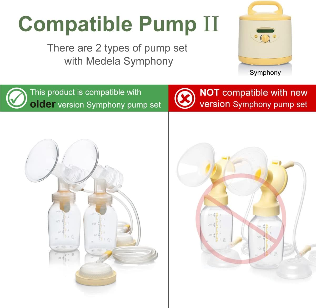 Maymom MyFit – Juego de bridas de dos piezas para el pecho (0.827 in pequeño), conector de membrana de válvula compatible con extractores de leche