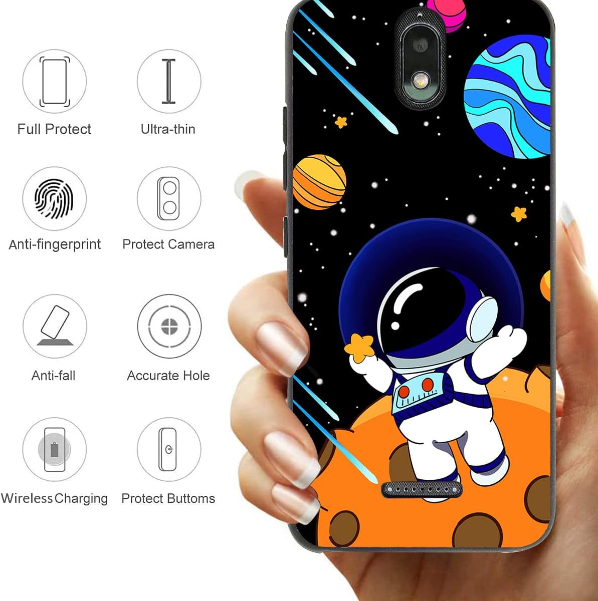 Funda para teléfono Hot Pepper Serrano 3, Hot Pepper Serrano 3, a prueba de golpes, funda de protección de cuerpo completo (astronautas)