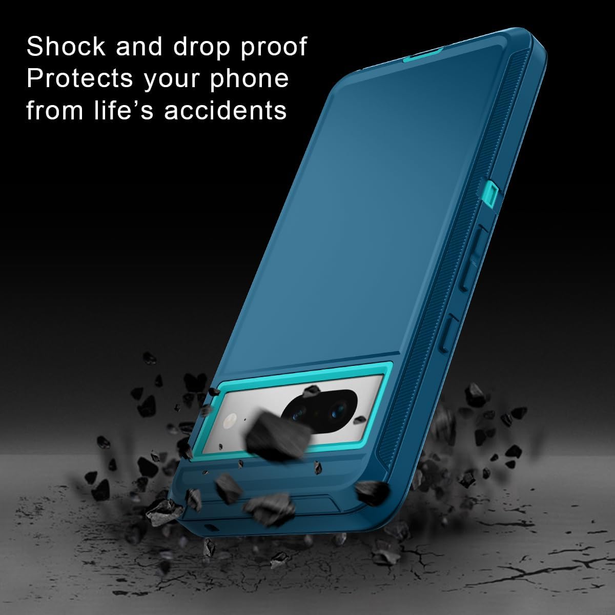 I-HONVA Funda para Google Pixel 7 con 2 protectores de pantalla + 2 protectores de lente de cámara, resistente a prueba de golpes, 3 capas,