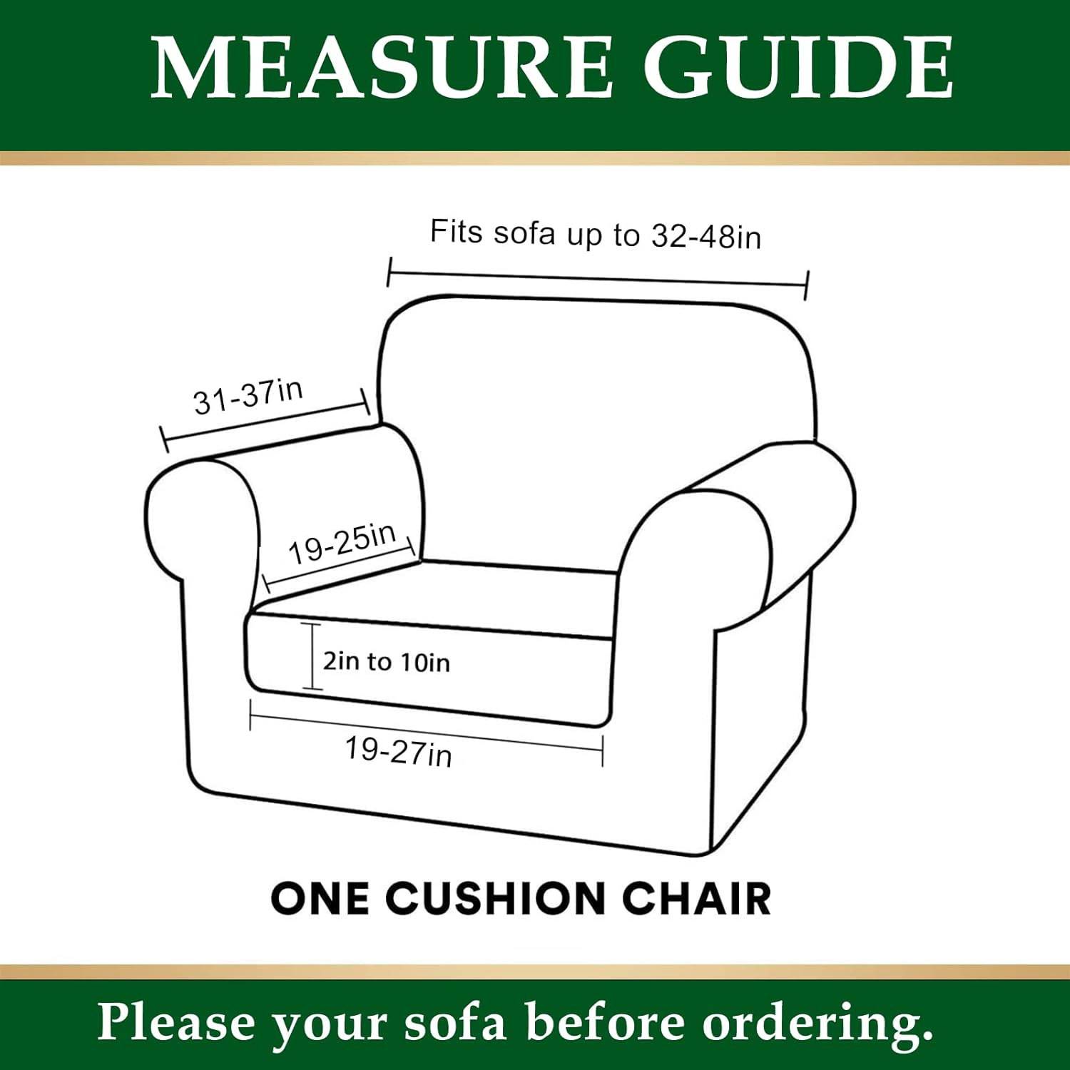 CRFATOP Fundas para sillas de sala de estar, fundas elásticas para sillón, fundas de sofá para sofá separadas, fundas de sofá lavables, protectores