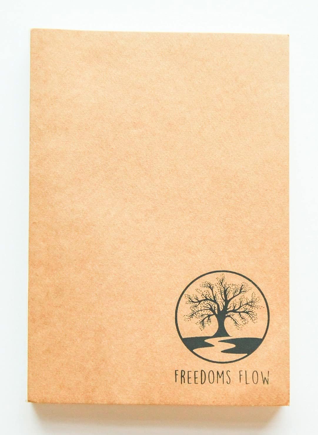 REFILL – Funda de cuero para diario A5 Freedoms Flow o use Alone Tree River of Life, 200 páginas de papel de algodón en blanco sin forro, diario,
