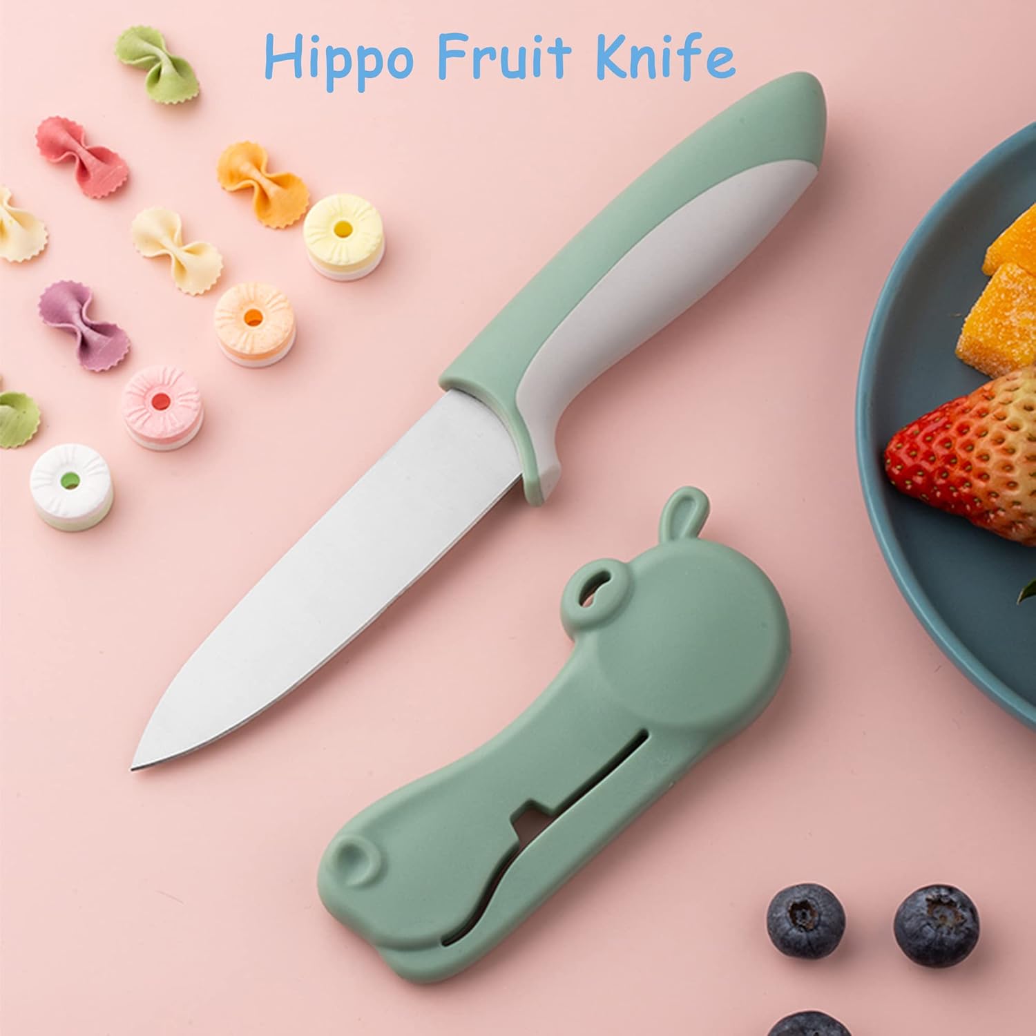 Jonbyi Cuchillo de pelar de 4 pulgadas, cuchillo de cocina  Cuchillo de frutas de acero inoxidable ultra afilado para verduras con cubierta en forma